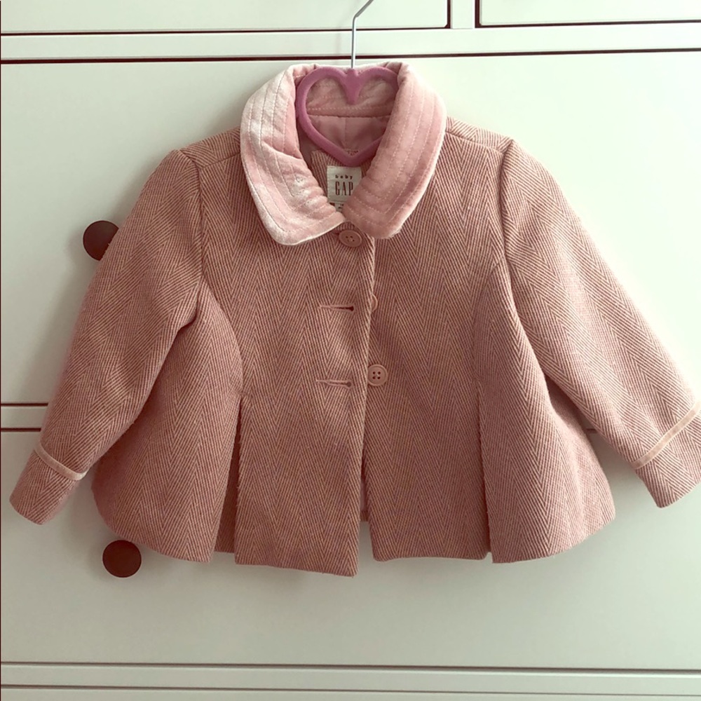Baby Gap Pink Pleat Coat 18-24 M